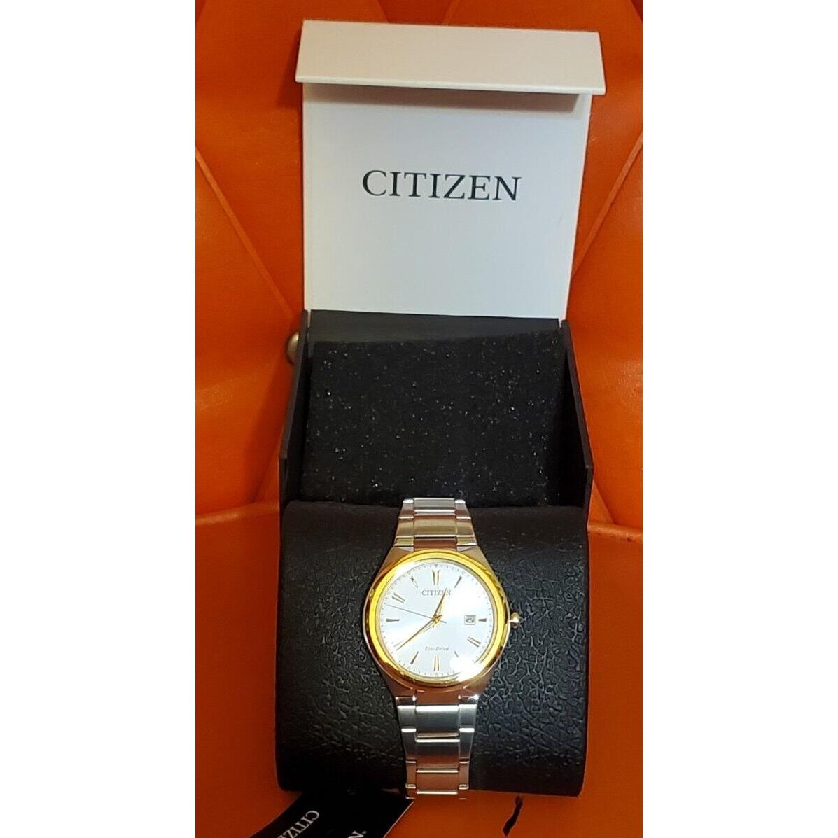 Citizen Eco-drive Men`s Calendar Silver-tone 41MM Watch AW1378-84B