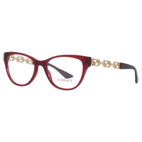 Versace Eyeglasses VE3292 388 52mm Bordeaux Transparent / Demo Lens