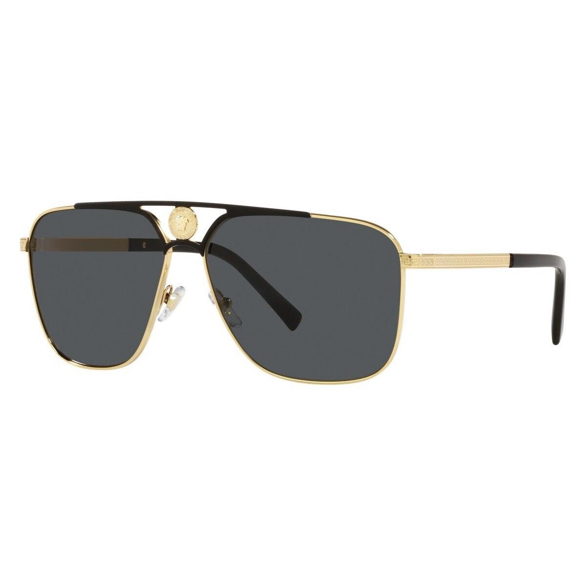 Versace VE2238 143687 Sunglasses Gold/matte Black Dark Grey 61mm Lens