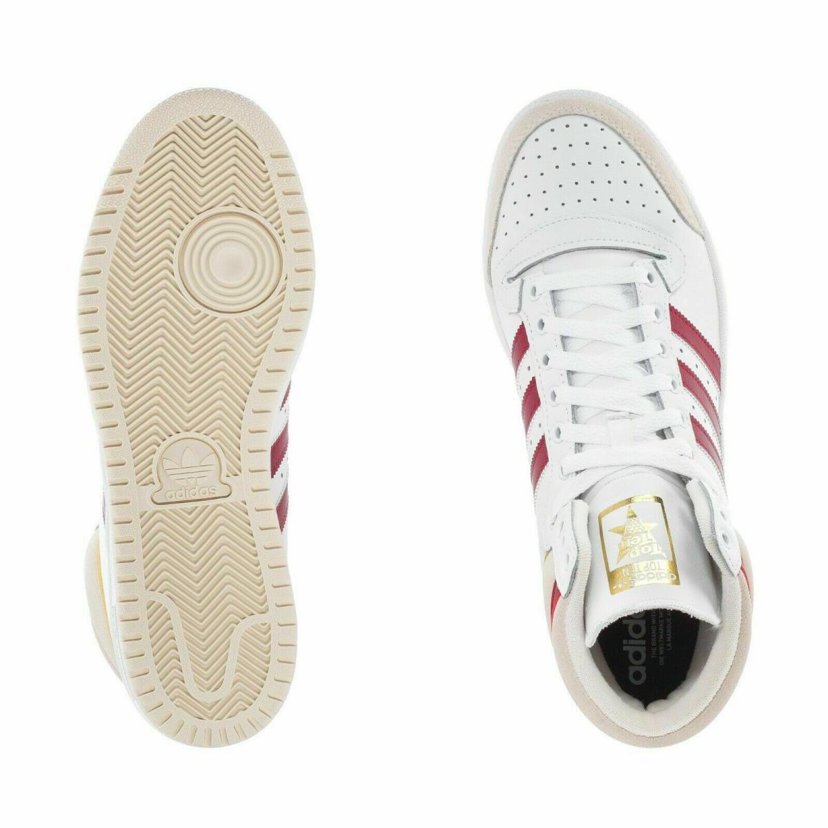 adidas top ten white red