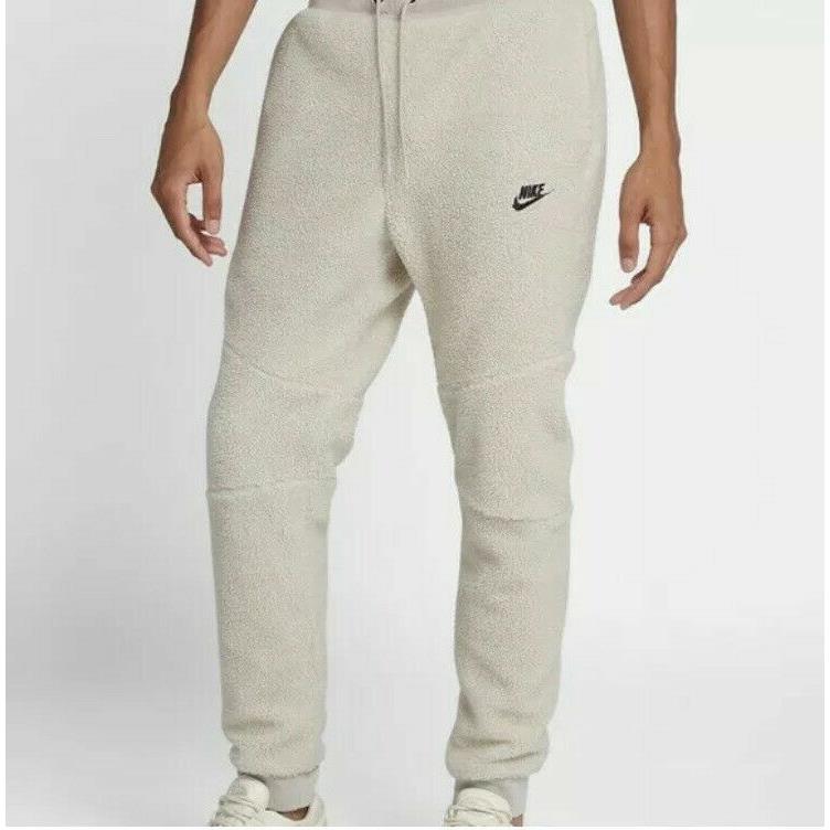 Nike Sportswear Tech Fleece Jogger Pants Sherpa Cream White AQ2769-072 Size M