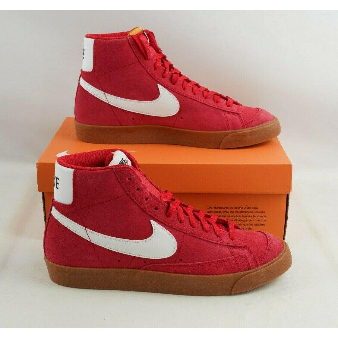 Nike Blazer Mid `77 Suede CI1172 600 University Red Men`s Size 9.5 Casual Shoes