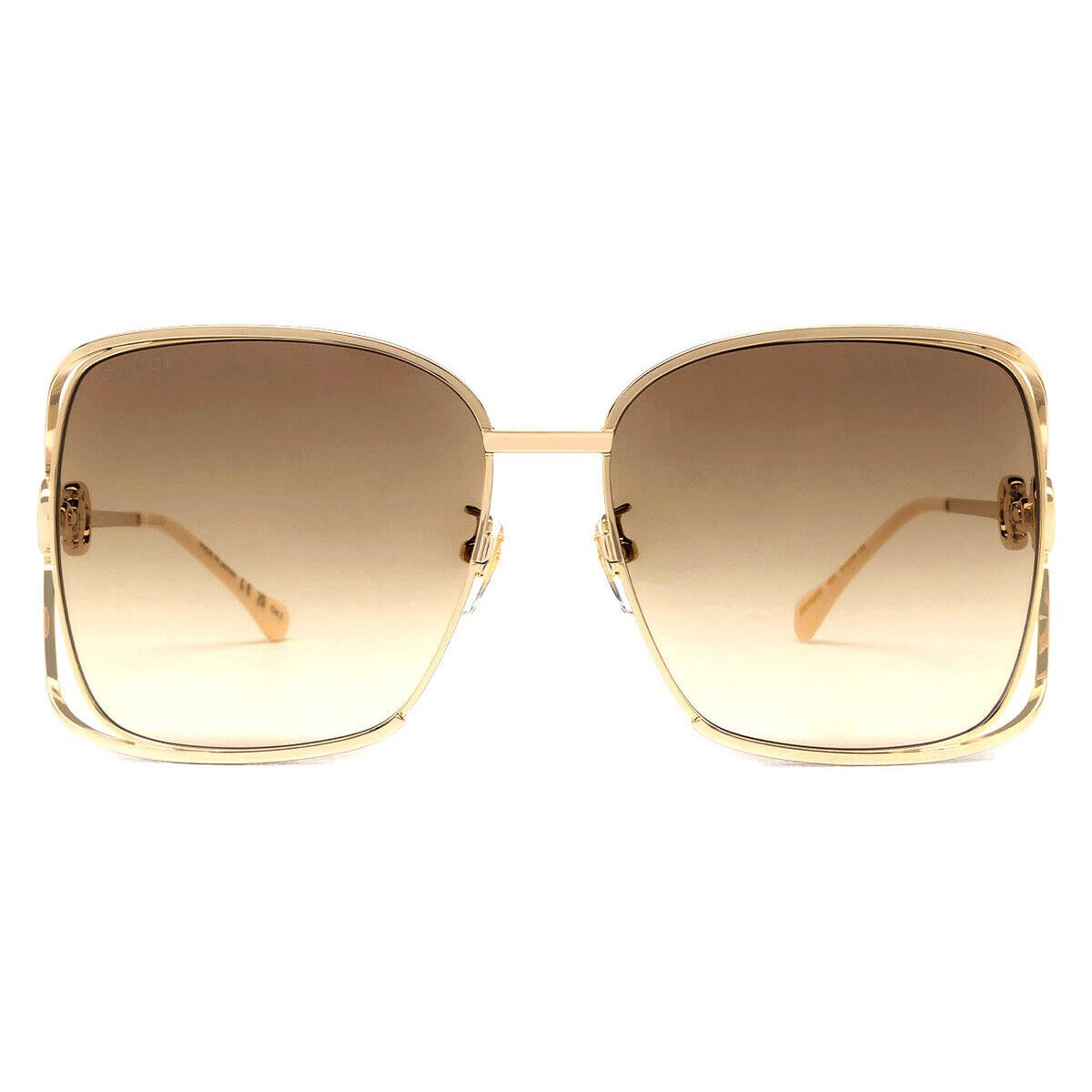 Gucci GG1020S Sunglasses Women Gold Square 61mm