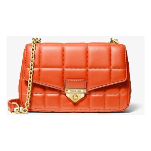 Michael Kors Soho Large Quilted Leather Shoulder Bag Clementine