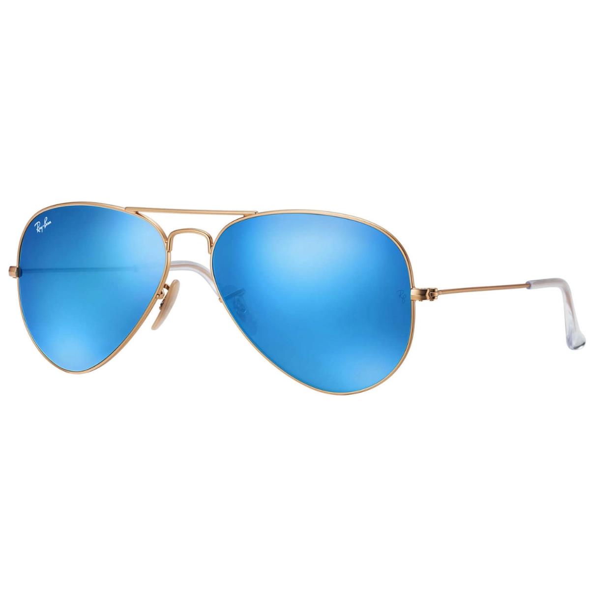 Ray-ban Aviator Blue Flash Lenses Gold Frame Unisex Sunglasses RB3025 112/17 62