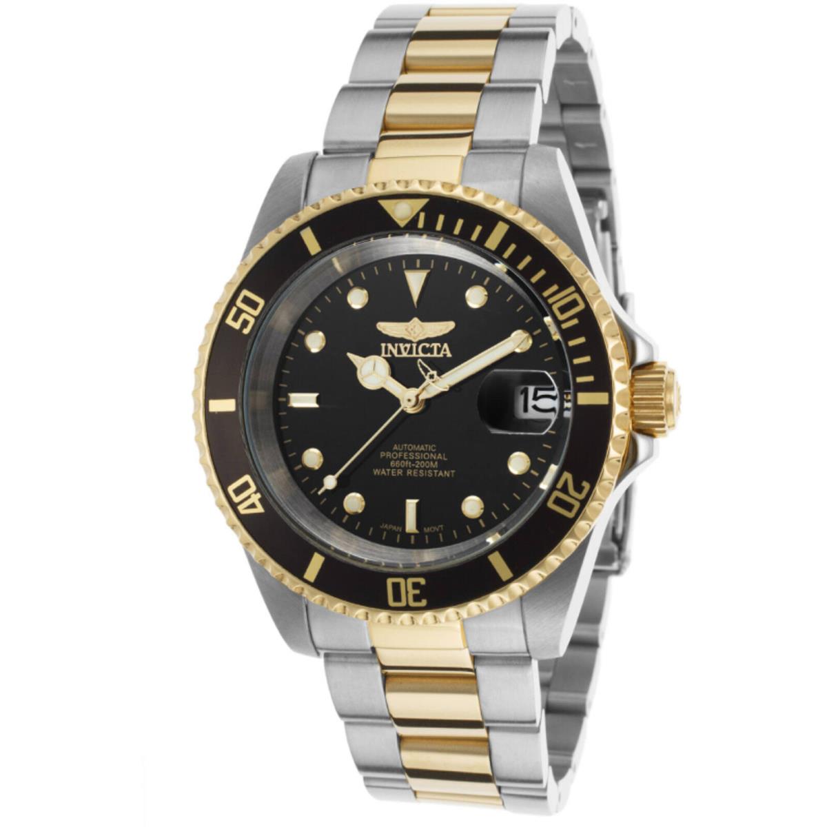 Invicta Men`s Watch Pro Diver Automatic Two Tone Steel Bracelet Date 8927OB