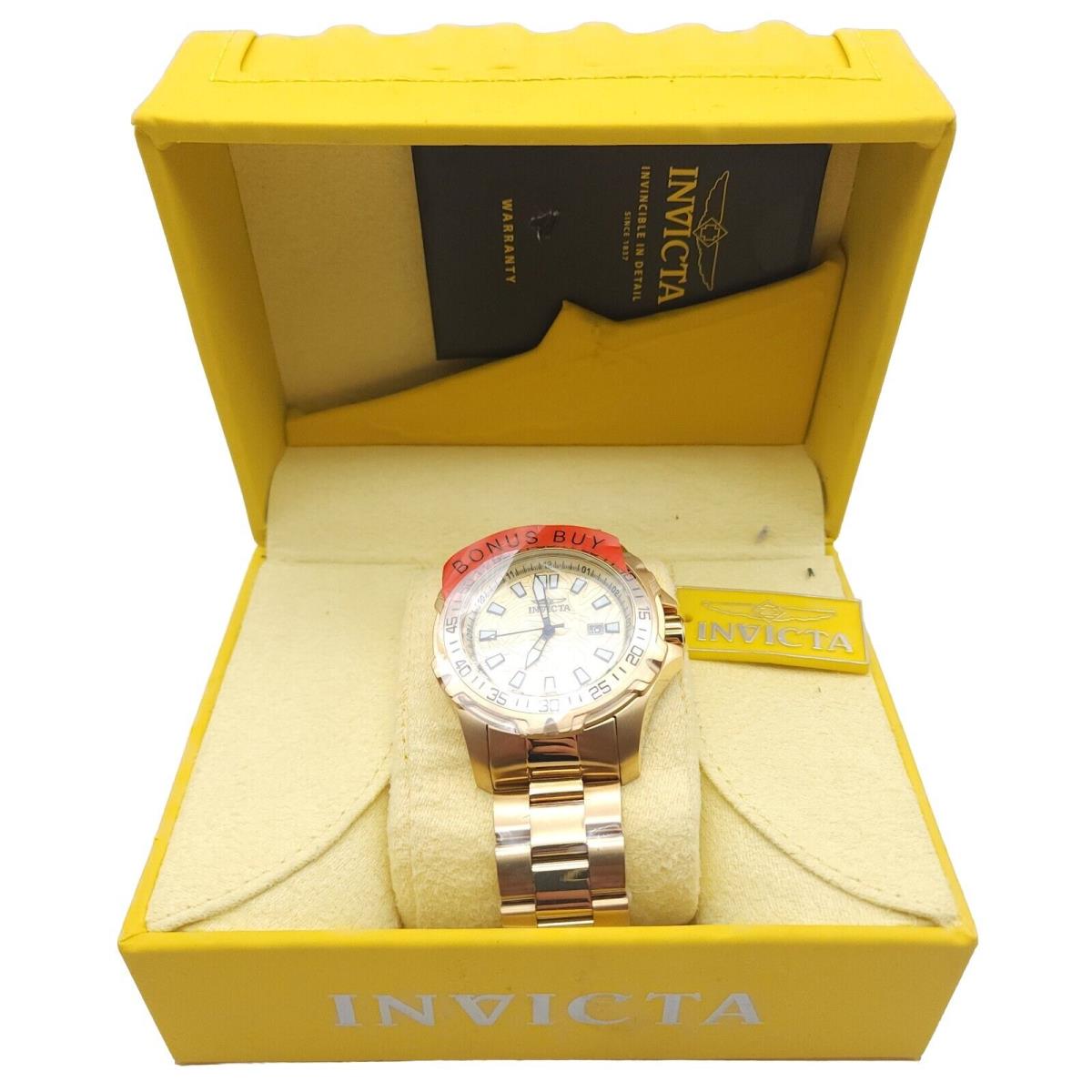 Invicta Men`s Pro Diver Quartz Watch with Stainless Steel Strap Gold 25786