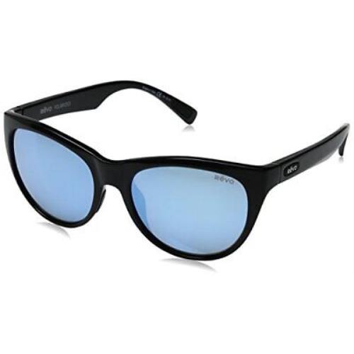 Revo Womens Polarized Sunglasses Barclay Cat Eye Frame 54 mm Black Frame Blue