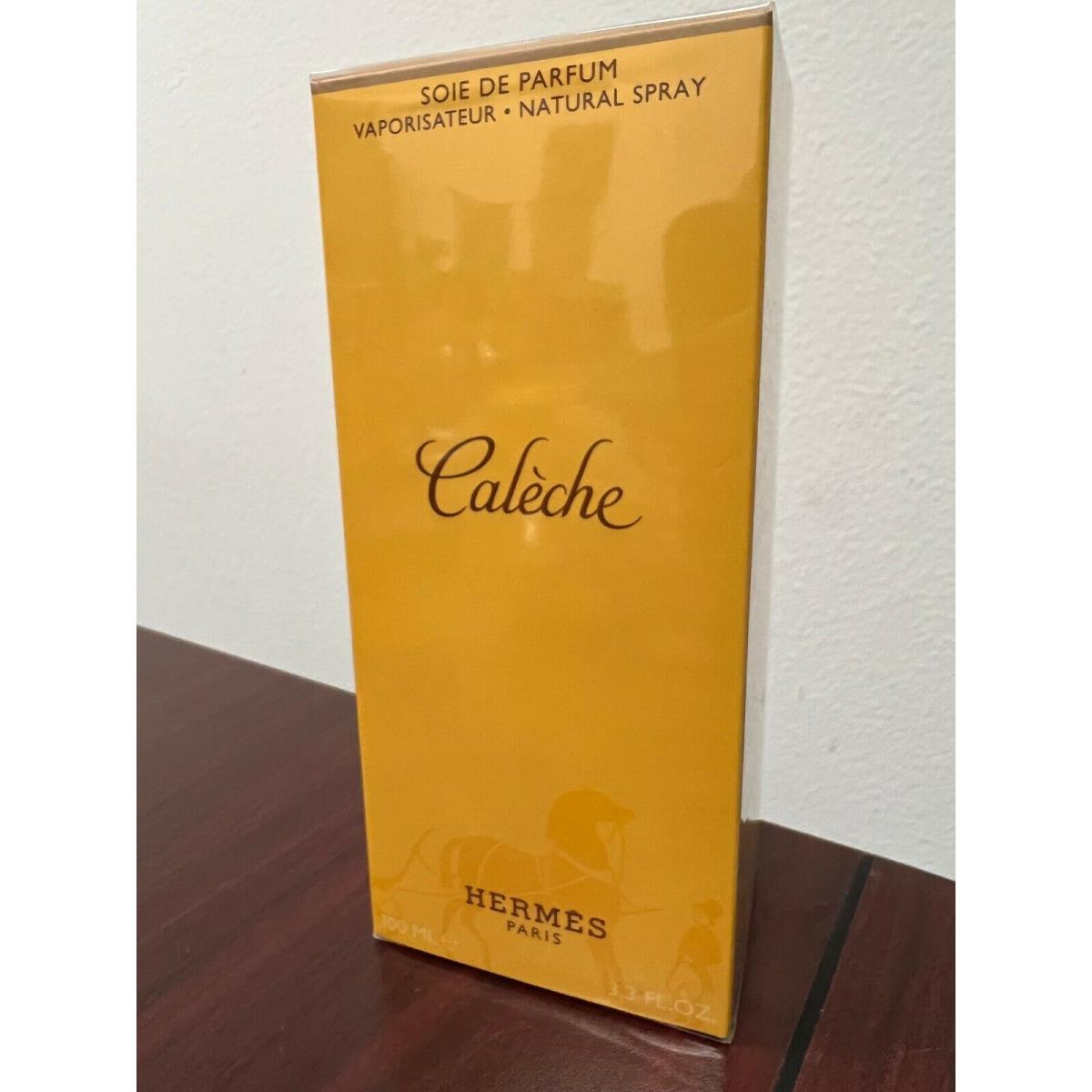 Caleche by Hermes Paris 3.3 FL oz / 100 ML Soie De Parfum Spray Box