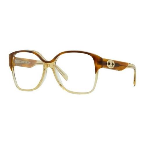 Celine Paris CL 50084I 046 Blonde Havana Eyeglasses Frame 58-15 - Frame: BLONDE HAVANA-CRYSTAL PEACH