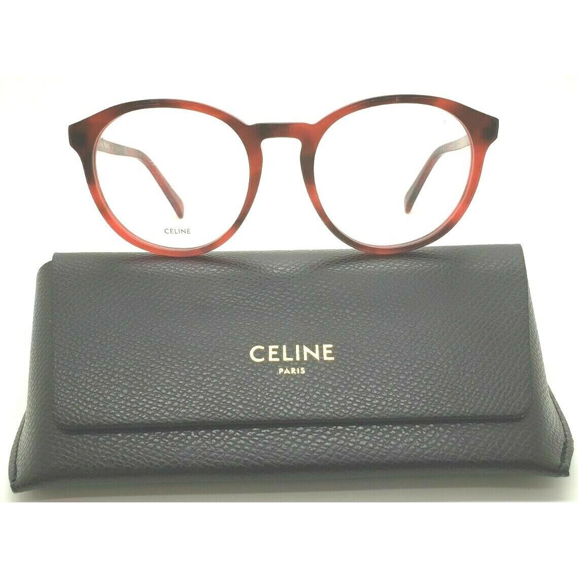 Celine Paris CL 50028I 055 Matte Red Tortoise Eyeglasses 52-19