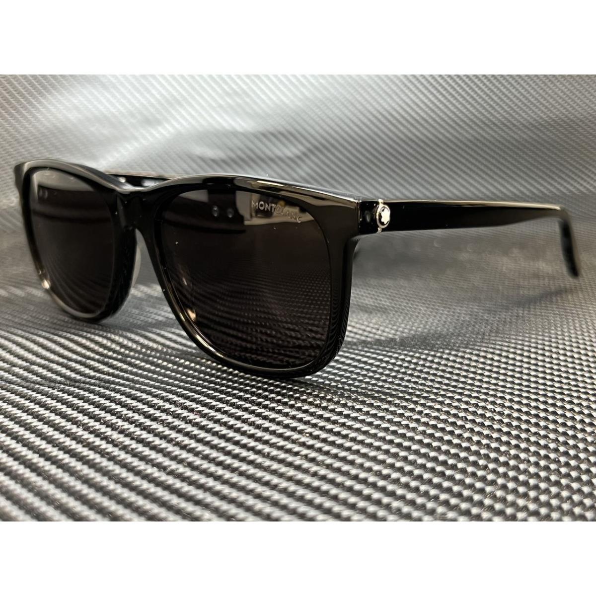 Montblanc Mont Blanc MB0013S 001 Black Men`s Sunglasses 56 mm