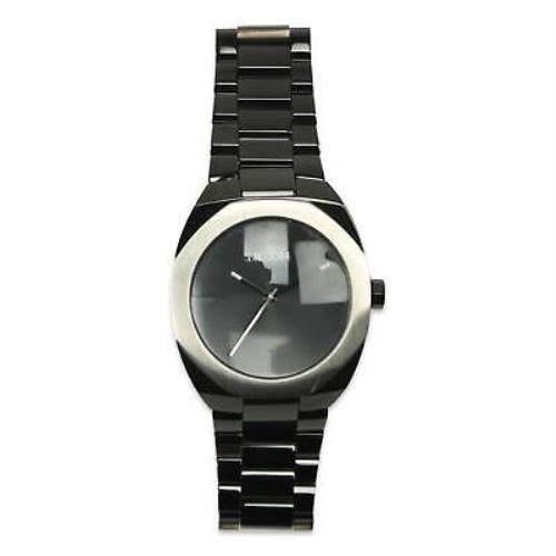 Nixon Womens Catalyst Stainless Steel Watch Black Silver One Size - Band: Black Silver