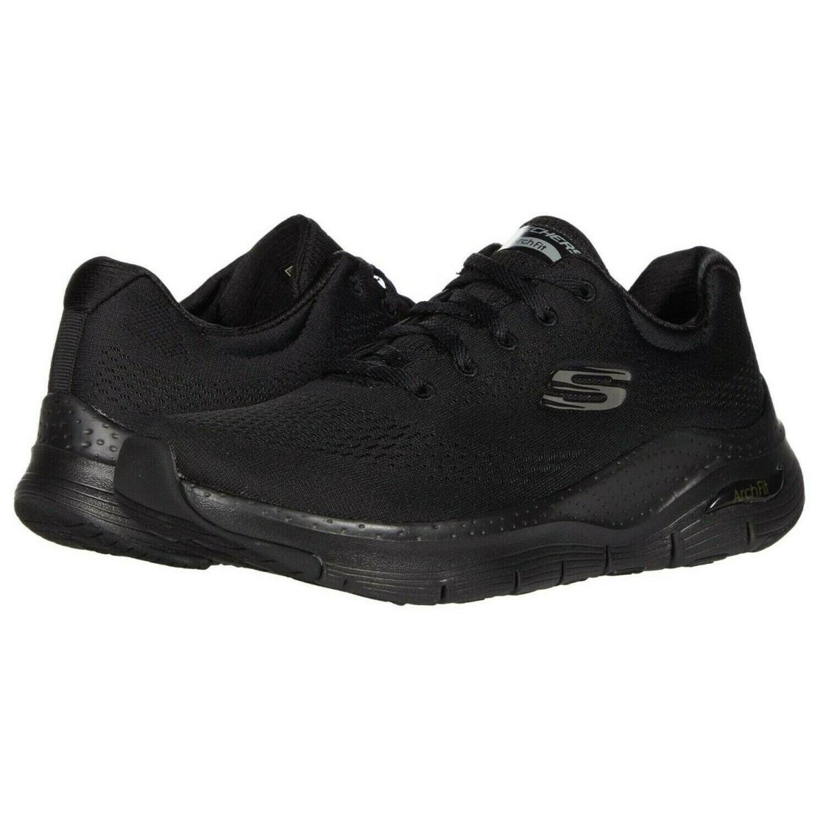 Skechers Women`s Arch Fit Big Appeal Running Shoe Black Select Size