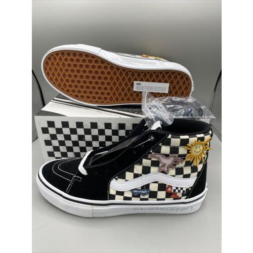 Vans Sk8 Hi Skateistan Checkerboard High Top Sneakers Shoes Size 8.5 Mens