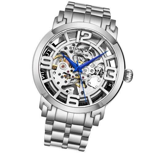 Stuhrling 3964 1 Automatic Skeleton Stainless Steel Bracelet Mens Watch