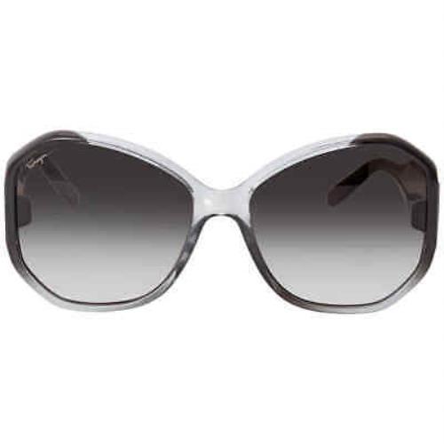 Salvatore Ferragamo Grey Gradient Butterfly Ladies Sunglasses SF942S 007 61