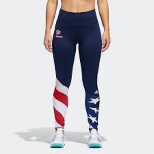 Adidas Long Tights Usa Volleyball Red White Blue CF1628 Womens 2XLT Last One