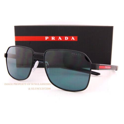 Prada Sport Linea Rossa Sunglasses PS 54WS Dgo 09R Black/blue