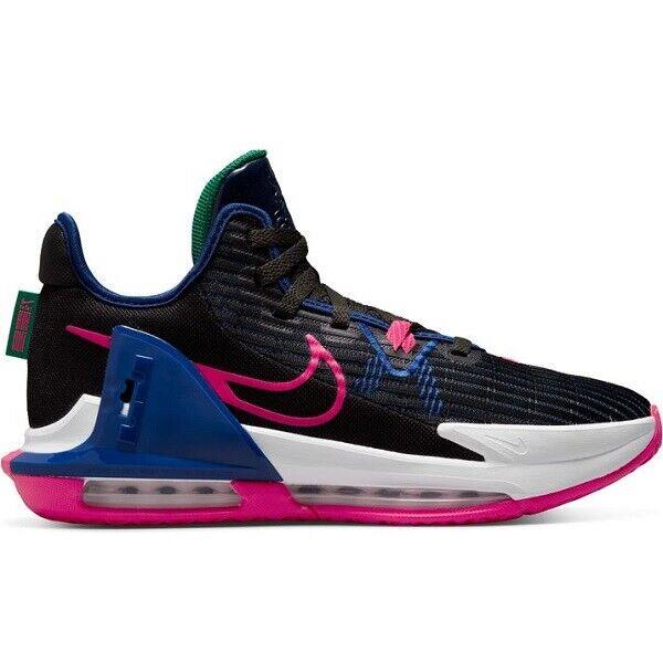 Nike Lebron Witness VI 6 Black Blue Pink CZ4052-005 Basketball Shoes Sneakers - Black/Deep Royal Blue/Blackened Blue/Siren Red , Black/Deep Royal Blue/Blackened Blue/Siren Red Manufacturer