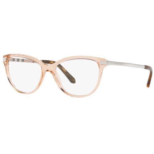 Burberry BE2280 3358 Transparent Peach Square Women`s Eyeglasses