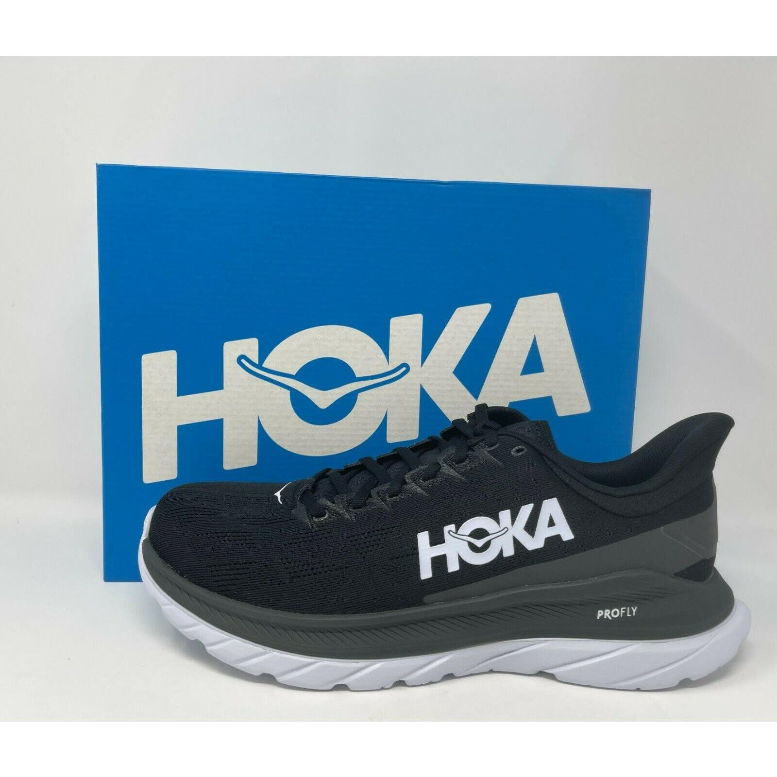 Hoka Men`s Mach 4 Black Stable and Lightweight Running Shoes For Long Miles