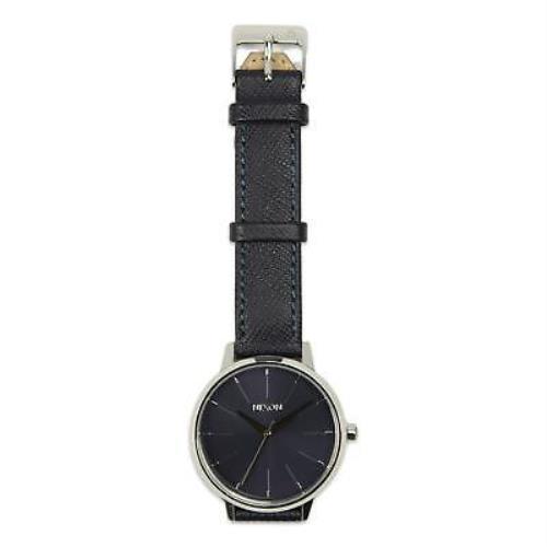 Nixon Womens Kensington 37mm Leather Watch Aubergine Blue One Size
