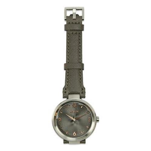 Nixon Chameleon 39mm Leather Watch Gunmetel Rose Gold One Size