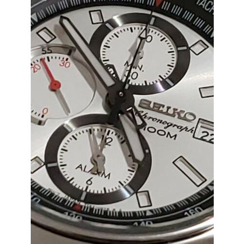 Seiko watch chronograph - Silver Dial, Silver Band