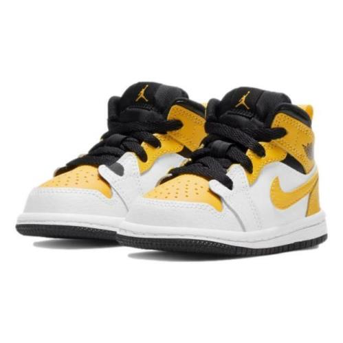 Nike Air Jordan 1 Mid TD `university Gold` Toddler Shoes Sneakers 640735-170