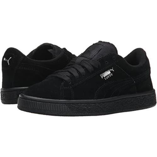 Puma Classic Suede Jr 35511052 Unisex Kid`s Black Athletic Sneakers Shoes BS197 - Black