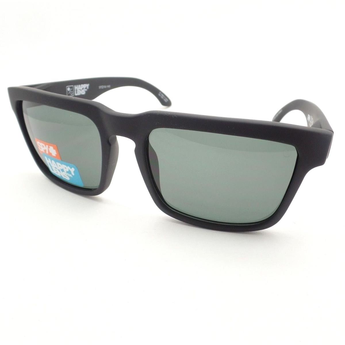 Spy Optics Helm Soft Matte Black Happy Gray Green Sunglasses