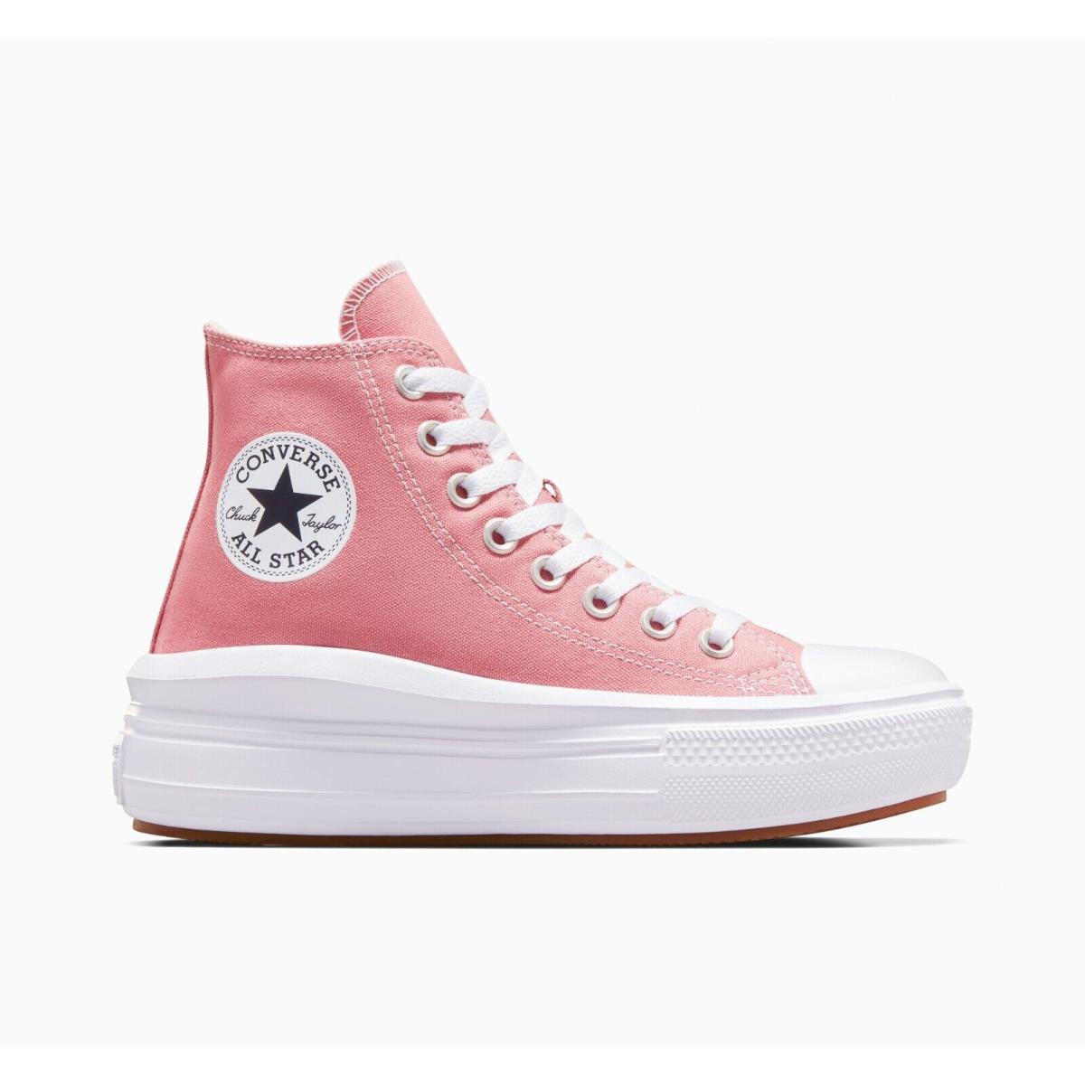 Converse Women`s Chuck Taylor All Star Move Platform Sneaker Canvas Upper Shoes Ritual Rose/White/White