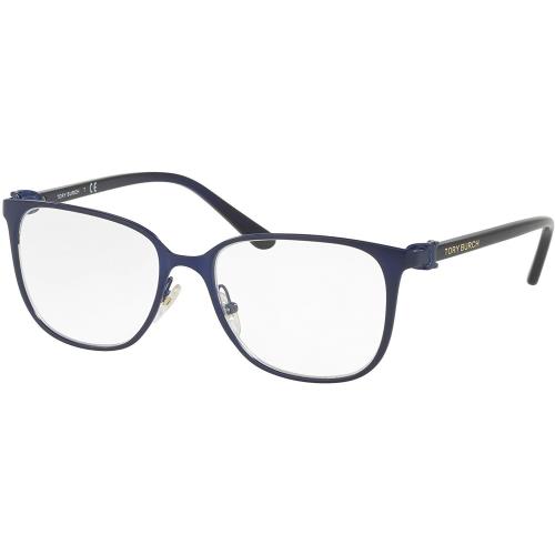 Tory Burch Blue TY1053 Metal Frame Sqaure Rectangle Plastic Legs Glasses 8041-4