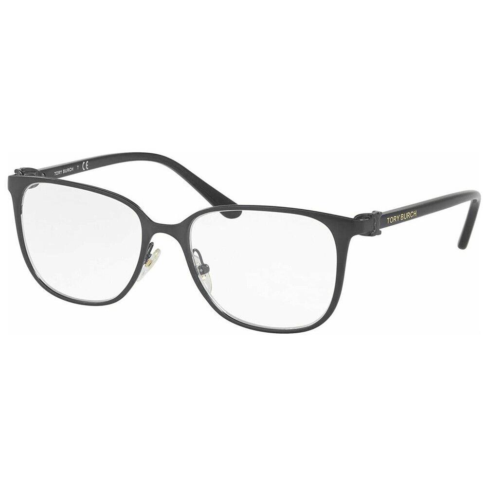 Tory Burch Black TY1053 Metal Frame Sqaure Rectangle Plastic Legs Glasses 8042-4