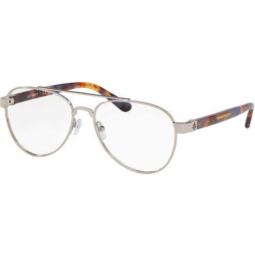 Tory Burch Womens Silver-tone TY1060 Round Metal Aviator Frame Glasses 8050-4
