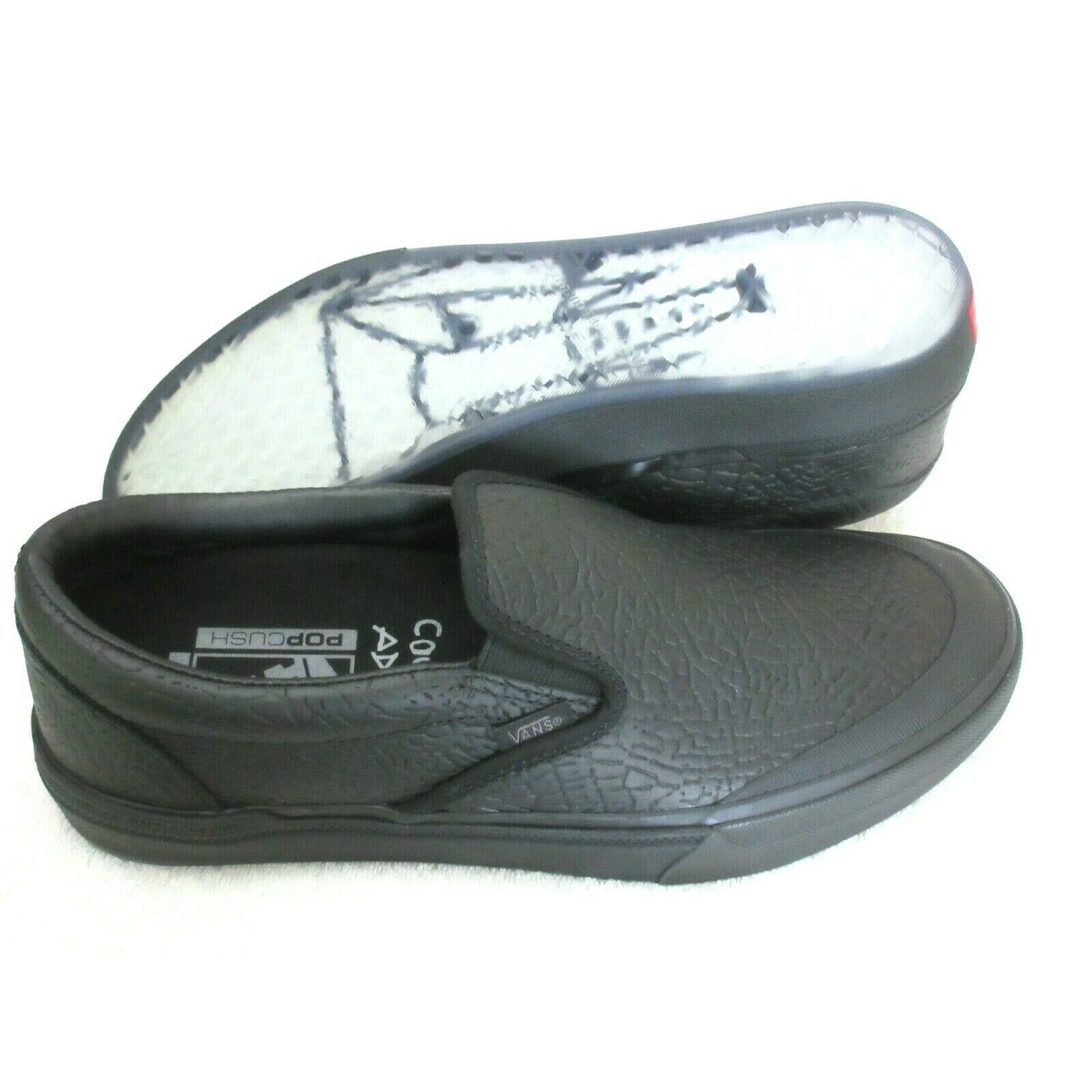 Vans Men`s Bmx Slip-on Courage Adams Black Elephant Suede Shoes Size 10.5