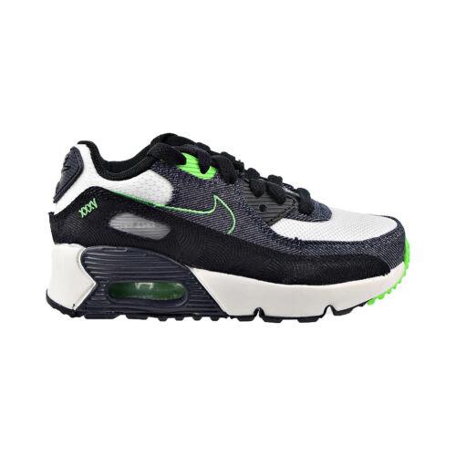 Nike Air Max 90 Ltr SE PS Little Kids` Shoes Black-scream Green DN4377-001