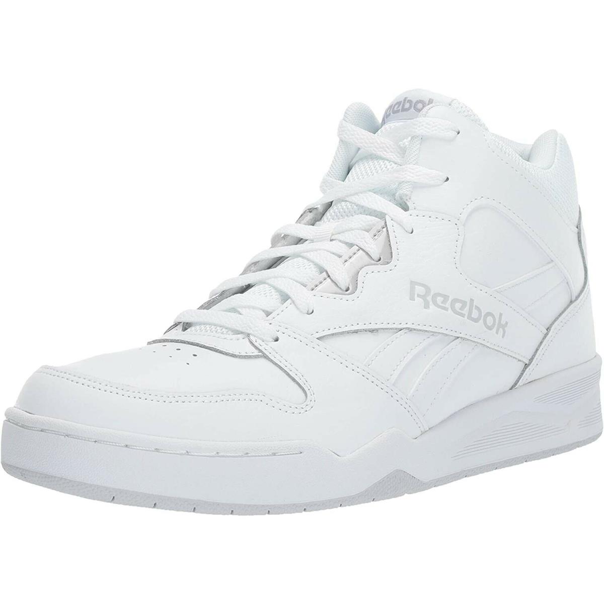 Reebok Men Shoes Royal BB4500 White High Leather Textile White Gray