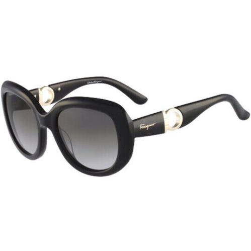 Salvatore Ferragamo Women`s Oversized Black Classic Sunglasses - SF727S 001