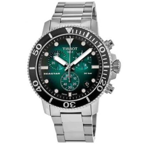 Tissot Seastar 1000 Chronograph Green Dial Men`s Watch T120.417.11.091.01