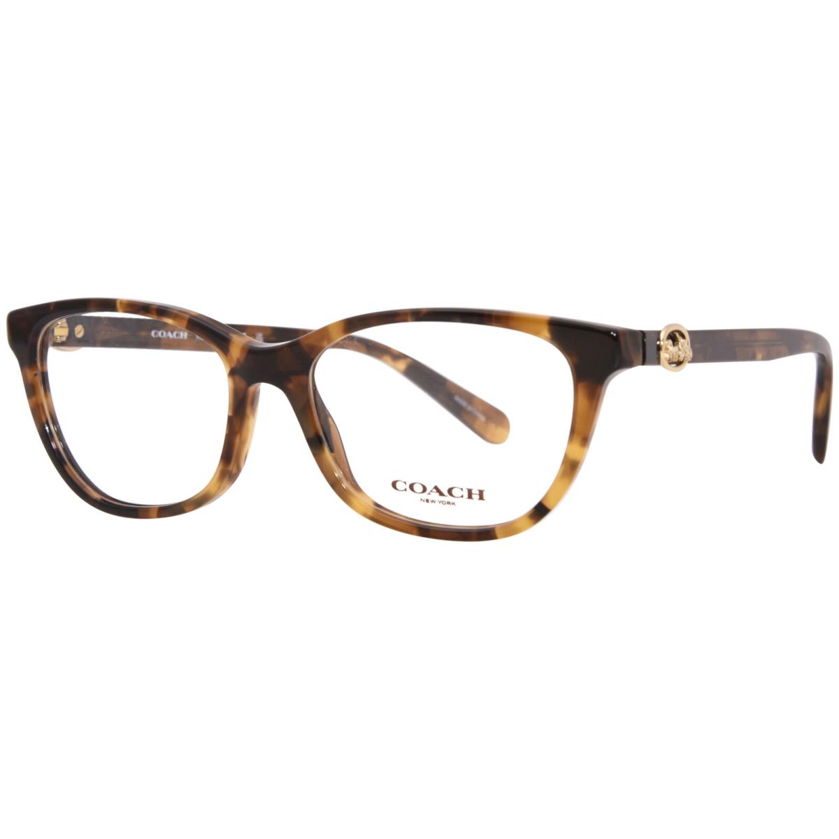 Coach HC6180 5664 Eyeglasses Frame Women`s Milky Amber Tortoise Full Rim 52mm