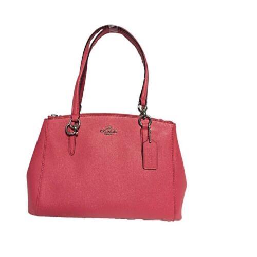Coach F57520 Small Christie Carryall In Crossgrain Leather Strawberry