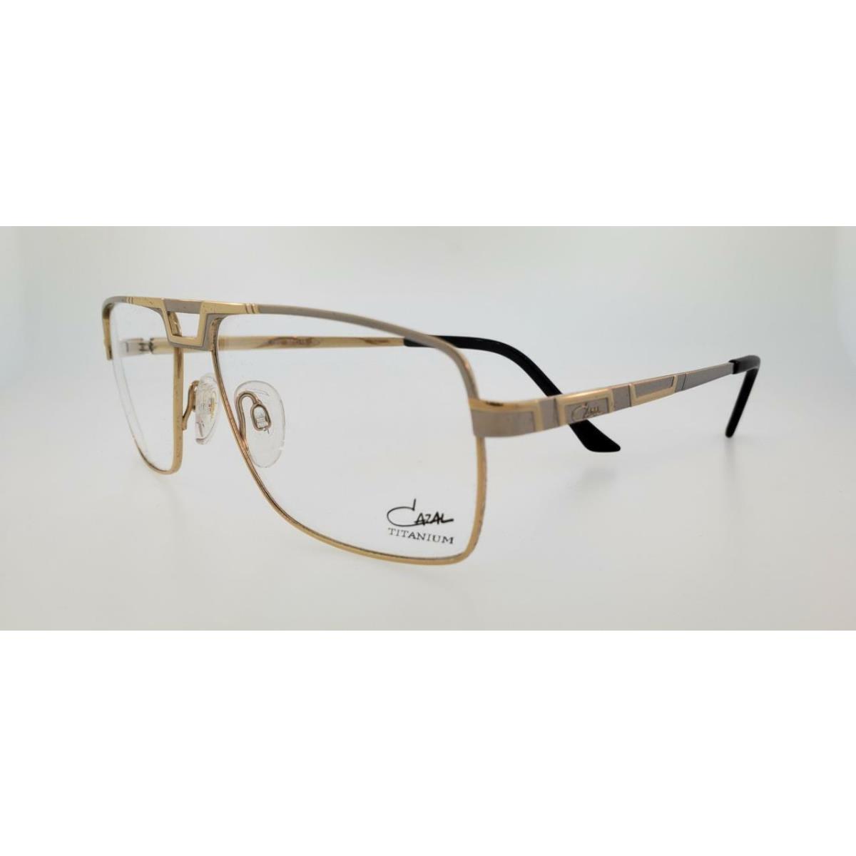 Cazal 7068 002 57MM Silver Titanium Frame with Clear Lenses