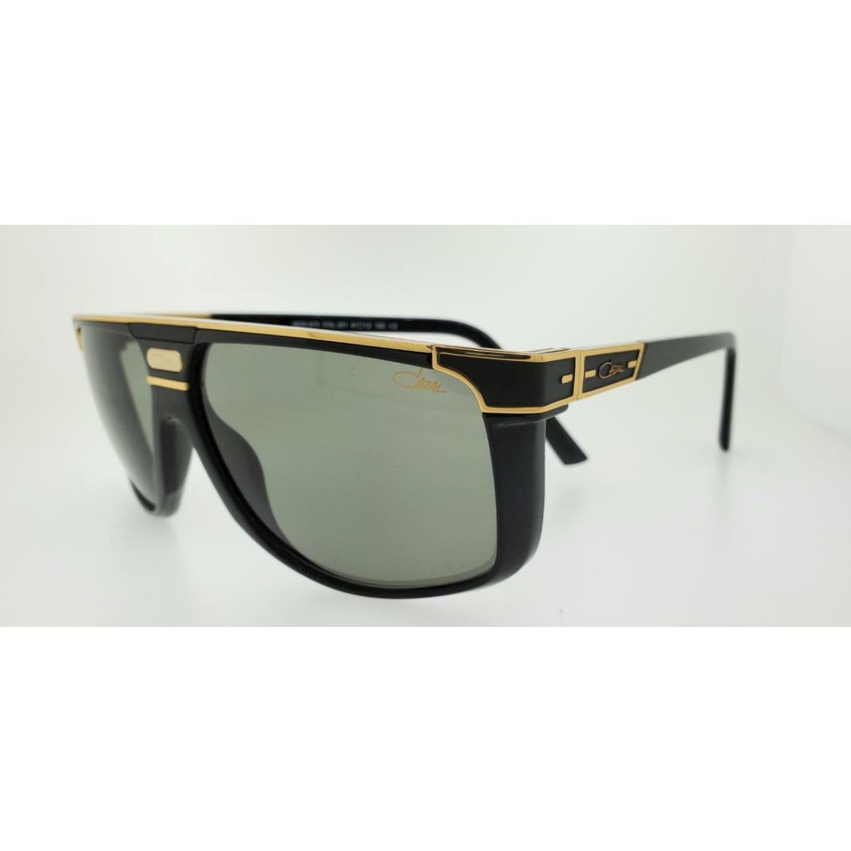 Cazal Sunglasses 673 001 61MM Gold Black Frame Dark Grey Lenses