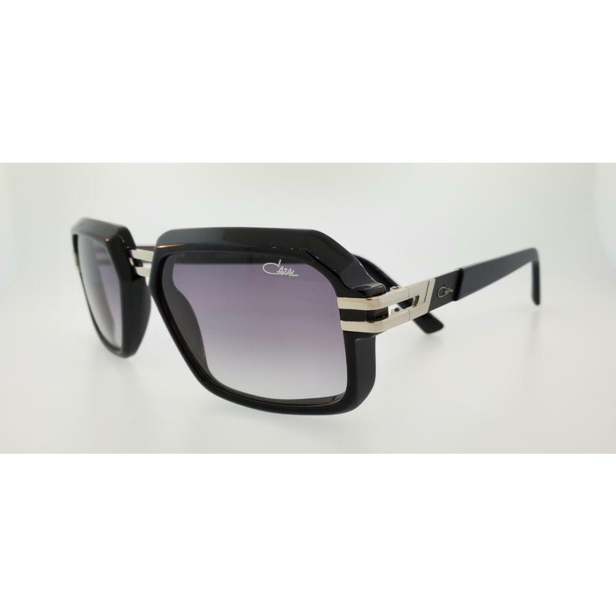 Cazal Sunglasses 6004 005 56MM Silver Black Frame with Grey Gradient Lenses