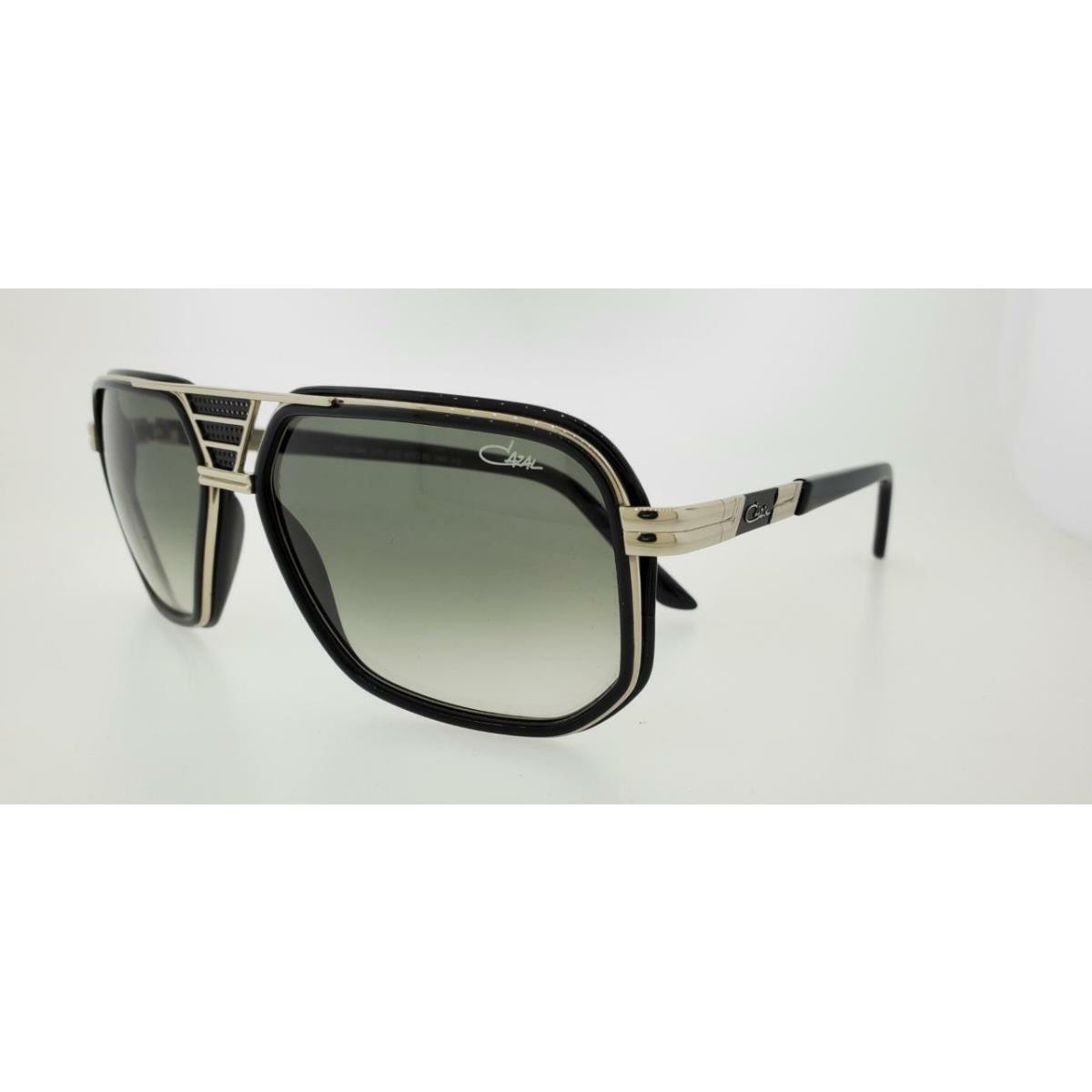 Cazal Sunglasses 666 002 61MM Black Silver Frame with Grey Gradient Lenses