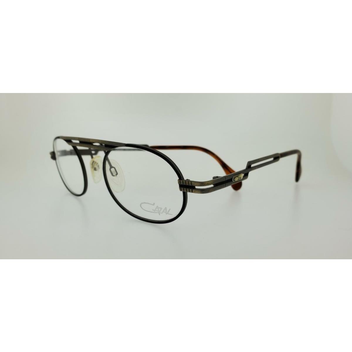 Cazal 762 494 49MM Matt Gold Black Gunmetal Frame with Clear Lenses