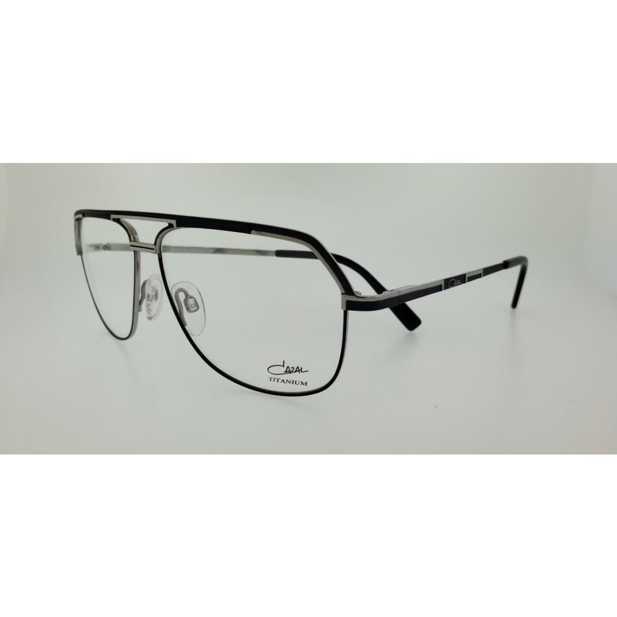 Cazal 7083 003 59MM Silver Black Frame with Clear Lenses