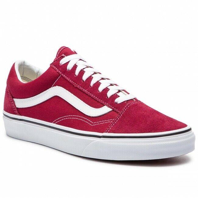 Vans Old Skool VN0A38G1VG41 Men`s Red Fabric Athletic Sneaker Shoes FB166 - Red